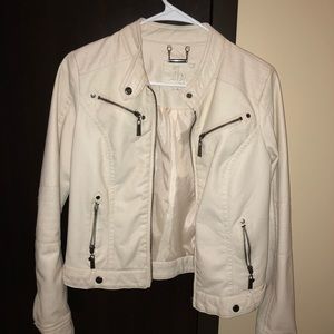 White leather jacket